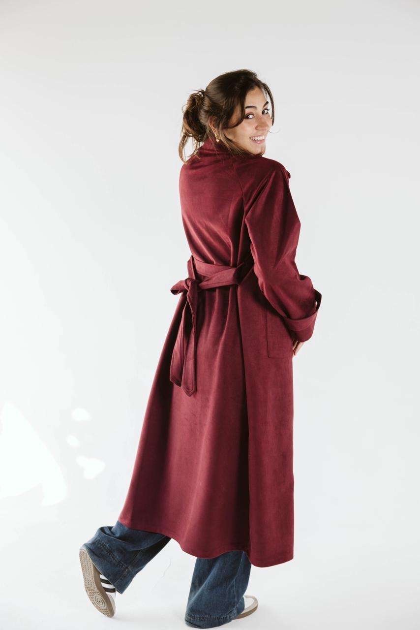 Emily Trench Coat Burgundy