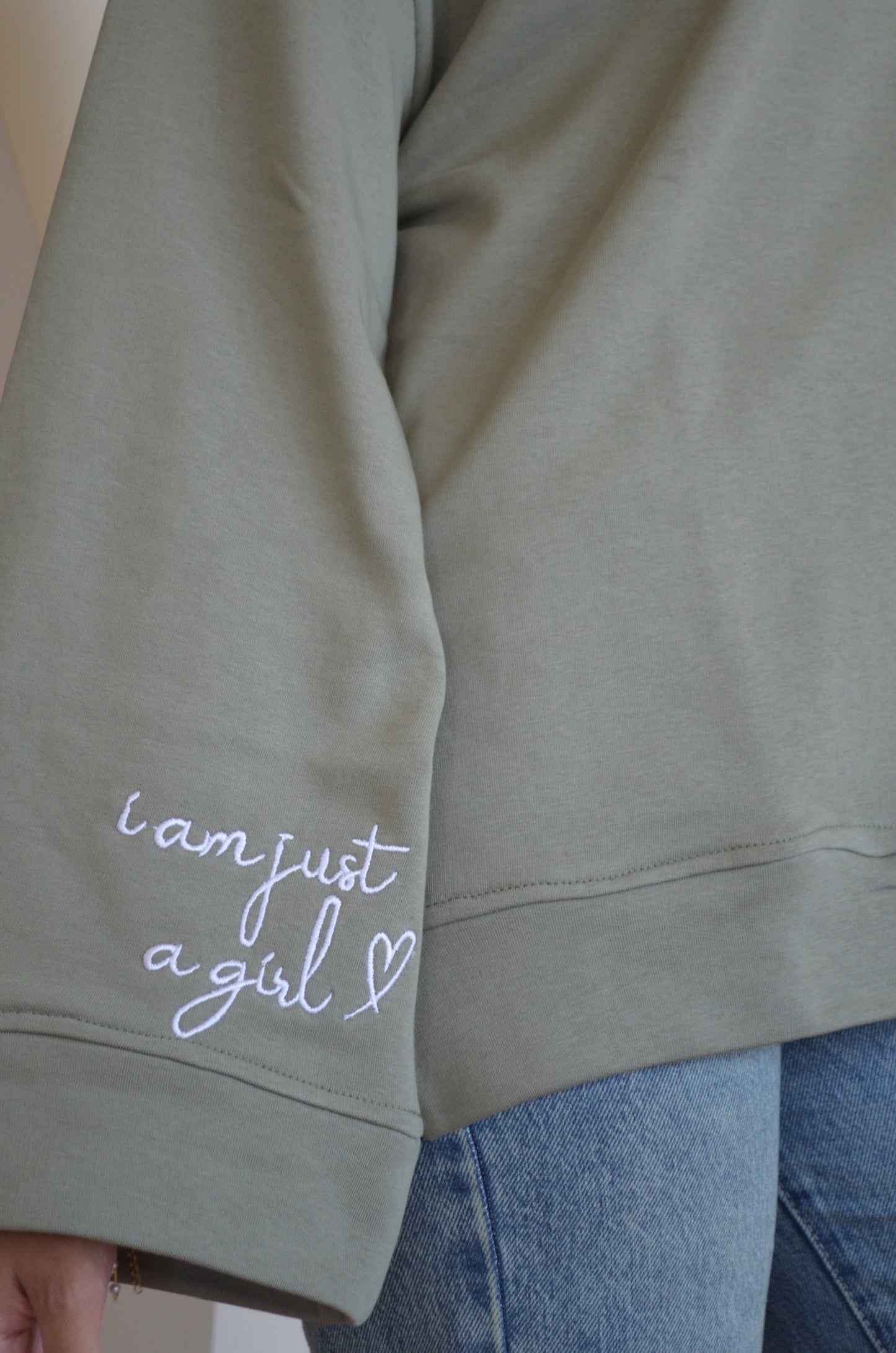 I’m Just a GIRL sweatshirt OLIVE