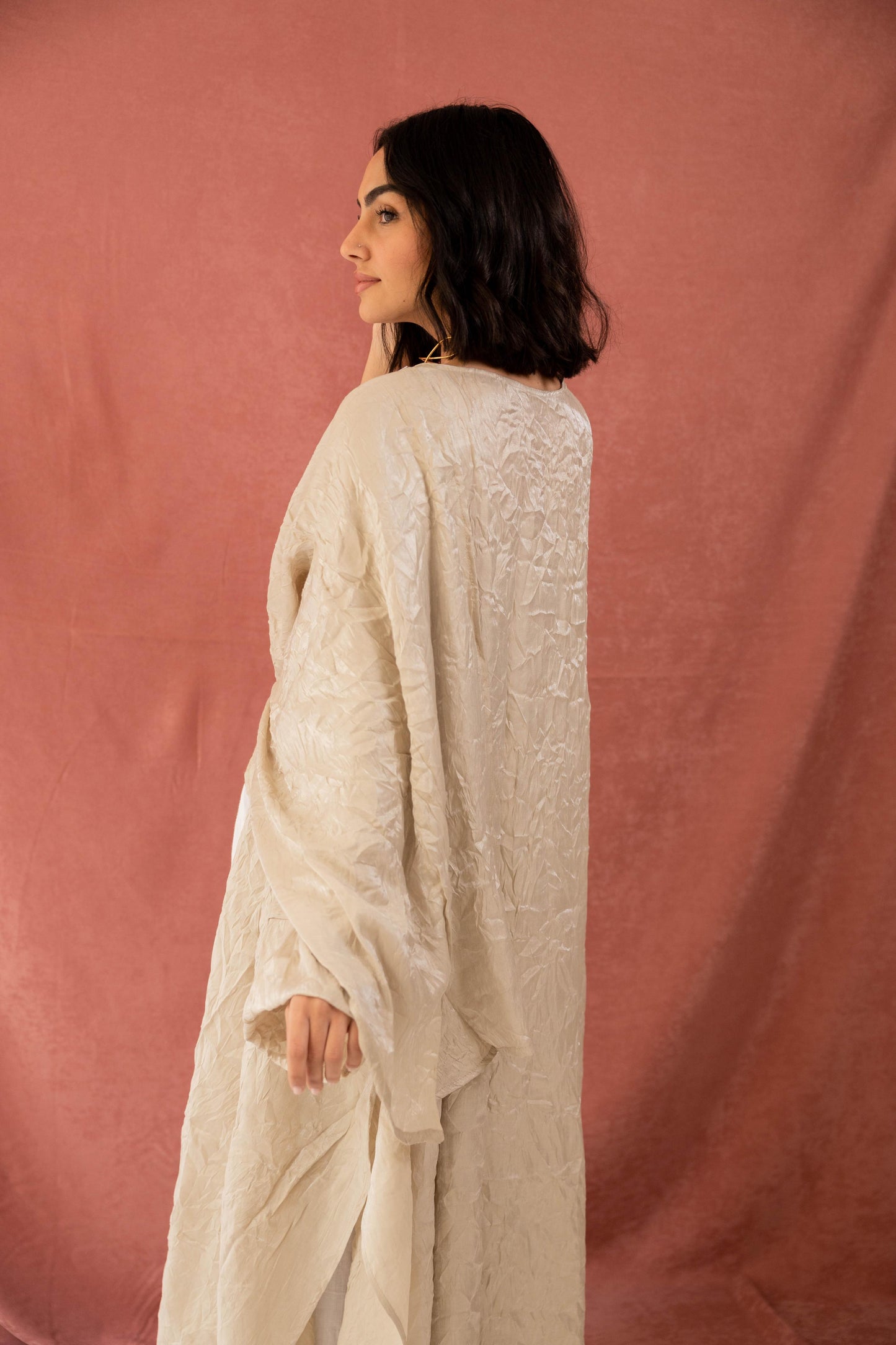 Yousr " يُسّر " Shwal Kaftan in CREAM