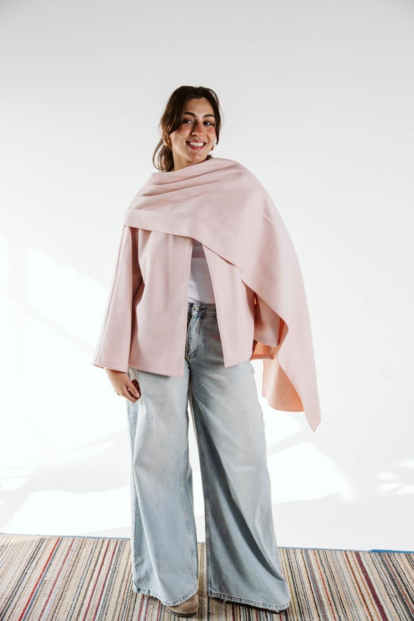 Dalida Scarf Jacket Pink