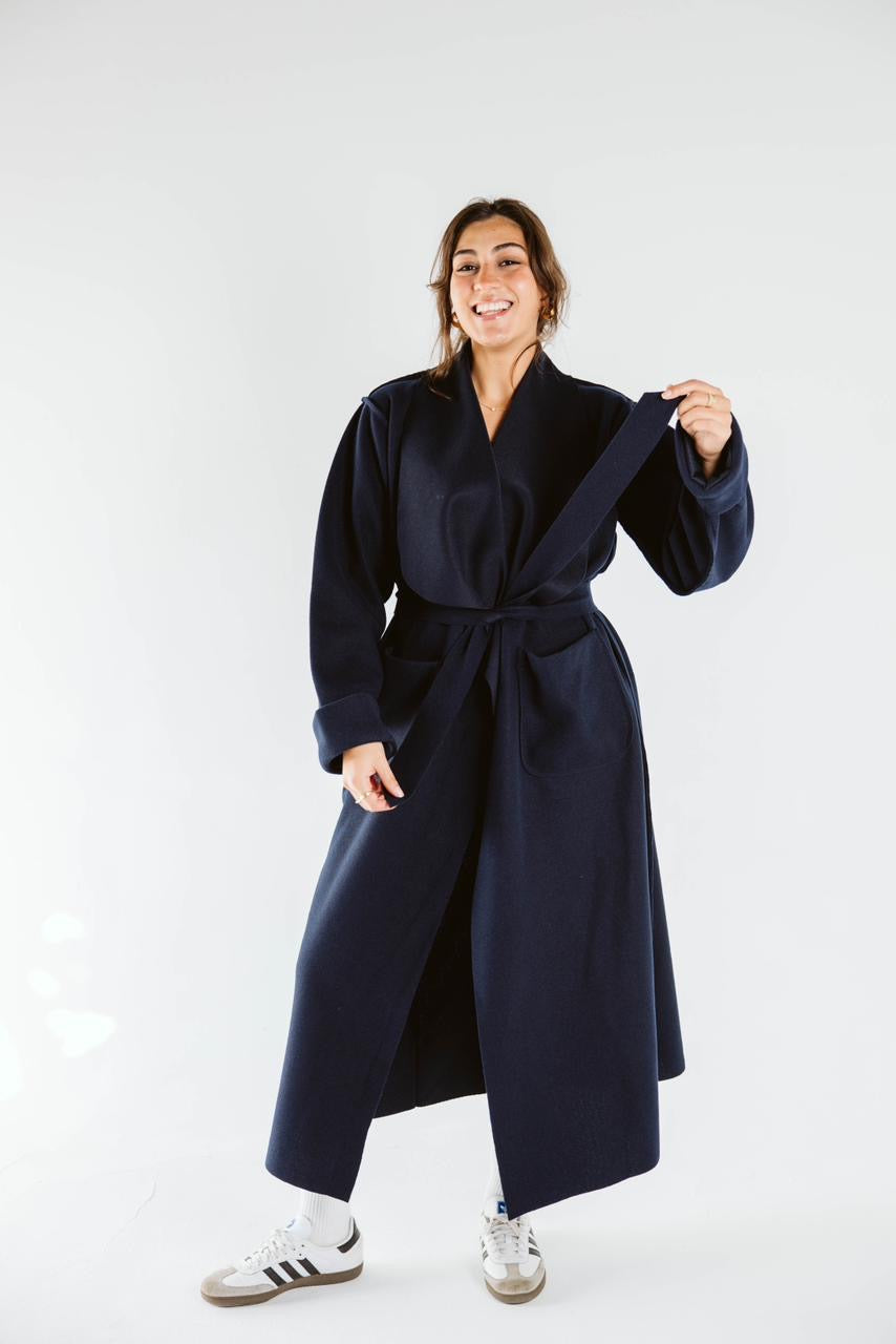 Parisian Long Coat Navy