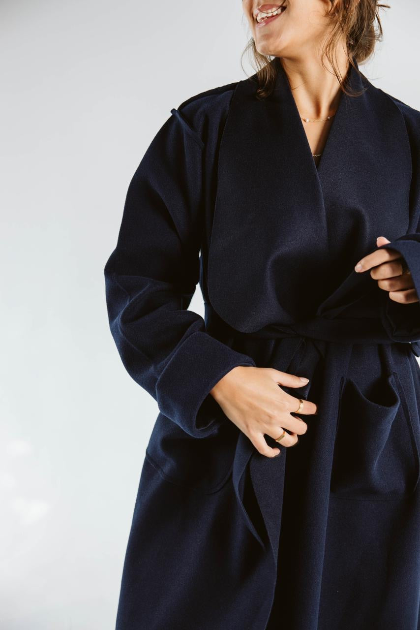 Parisian Long Coat Navy