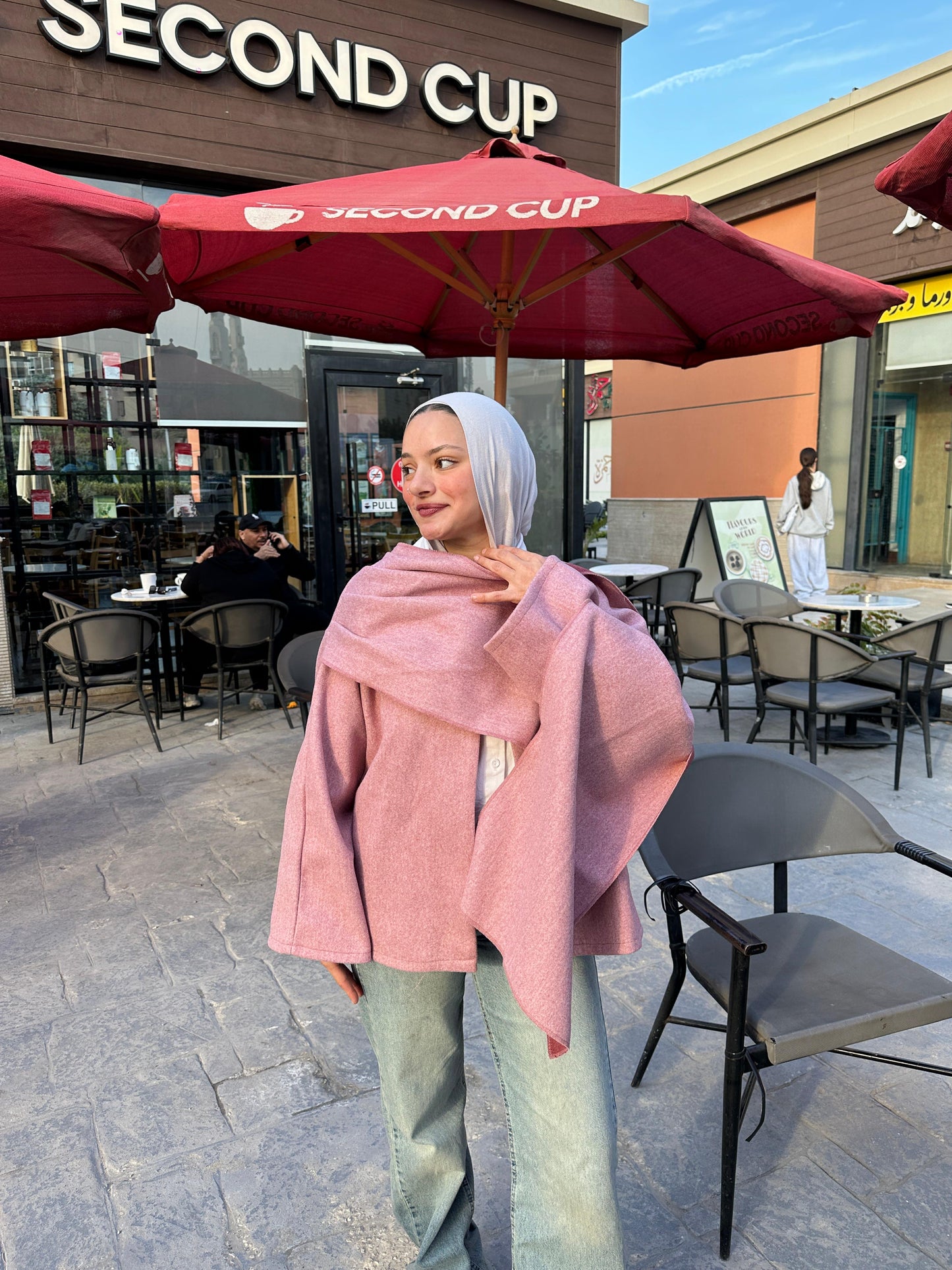 Dalida Scarf Jacket in PINK