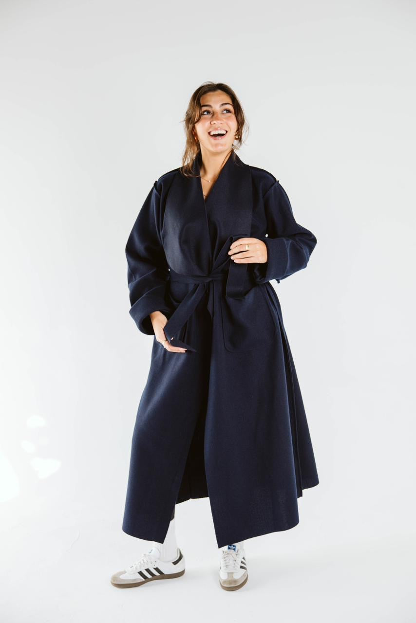 Parisian Long Coat Navy