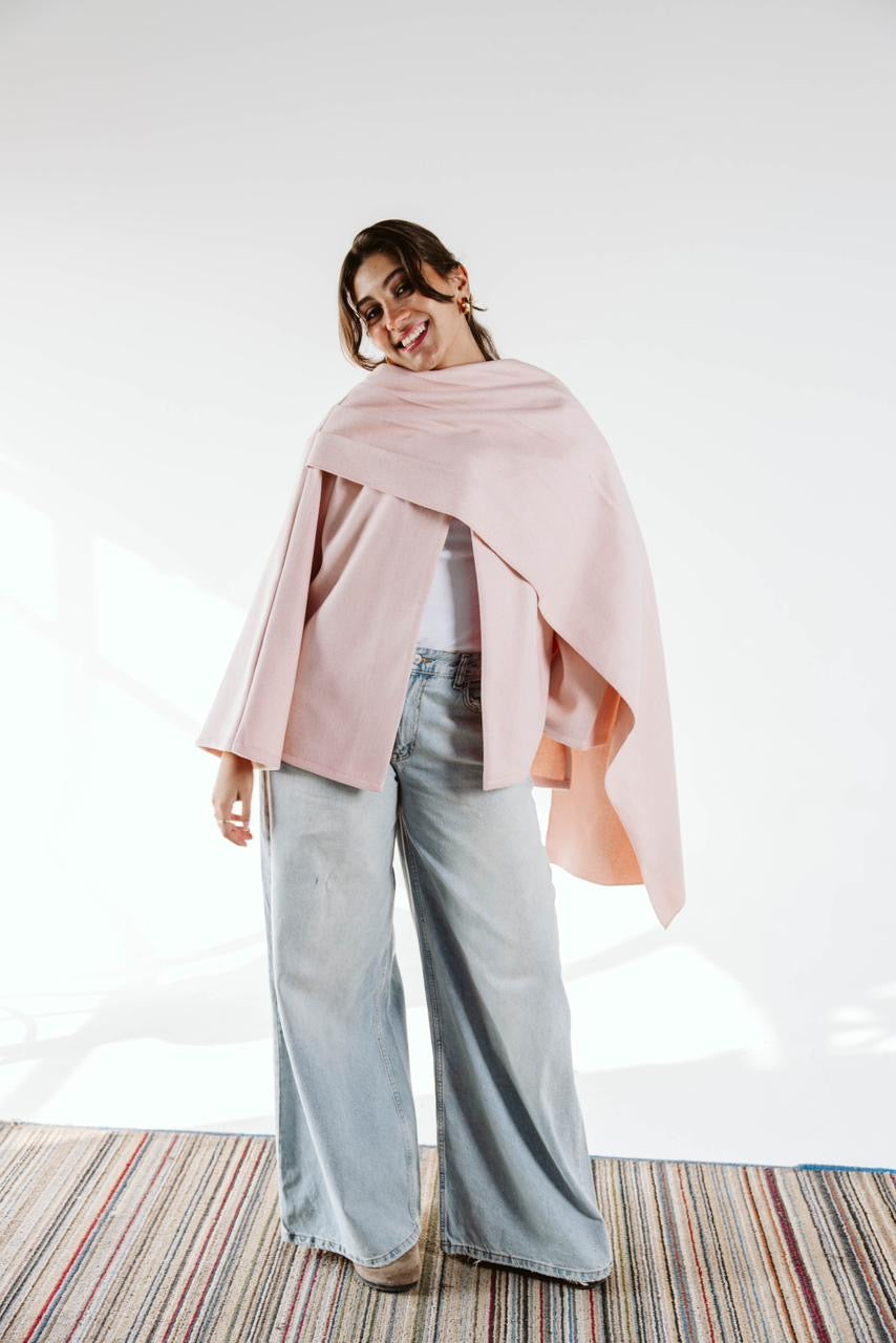 Dalida Scarf Jacket Pink