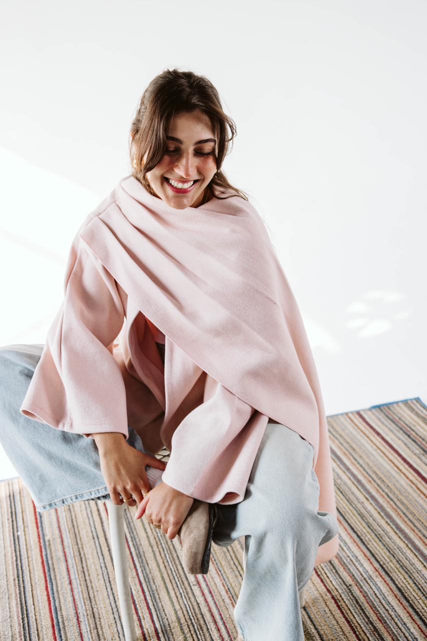 Dalida Scarf Jacket Pink