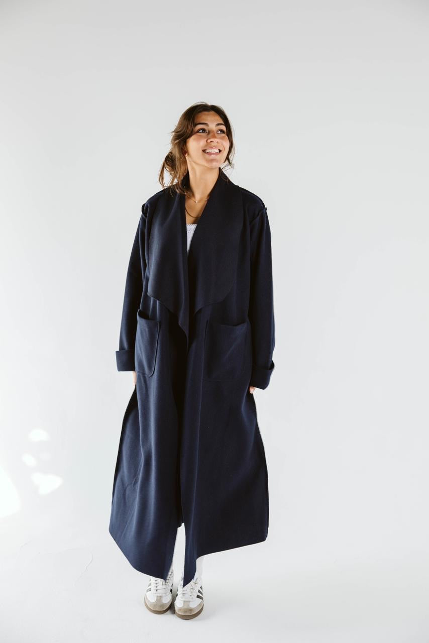 Parisian Long Coat Navy